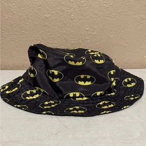 DC Super Friends Batman Logo Black Bucket Hat Youth OSFA